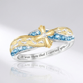 HANDMADE DETAILED ZIRCON & SILVER MOM RING