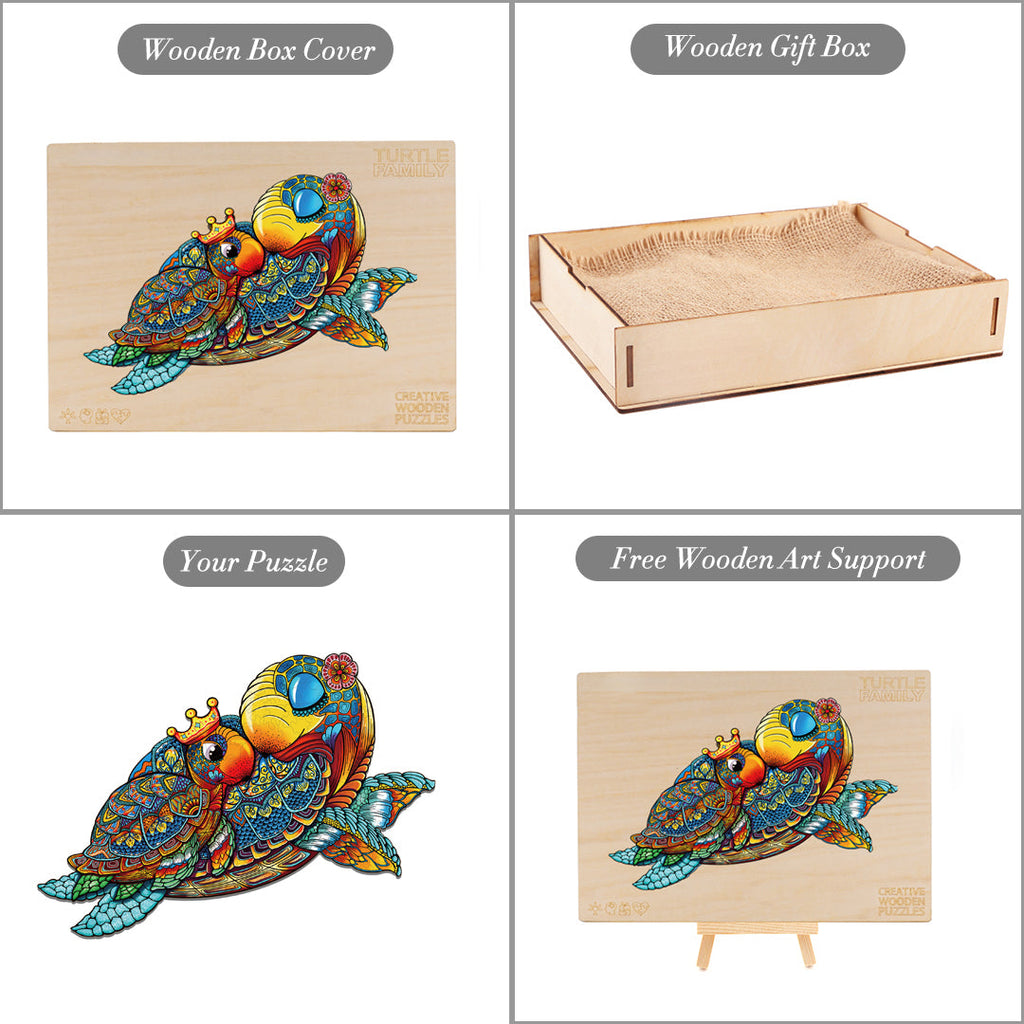 Turtle Family Wooden Jigsaw Puzzle