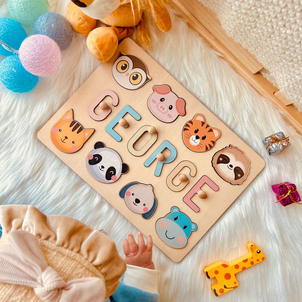 Personalized Wooden Baby Name Puzzle Gift