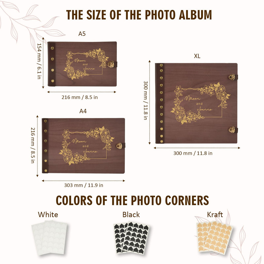 Wedding Photo Album - Wooden Polaroid Photo Album
