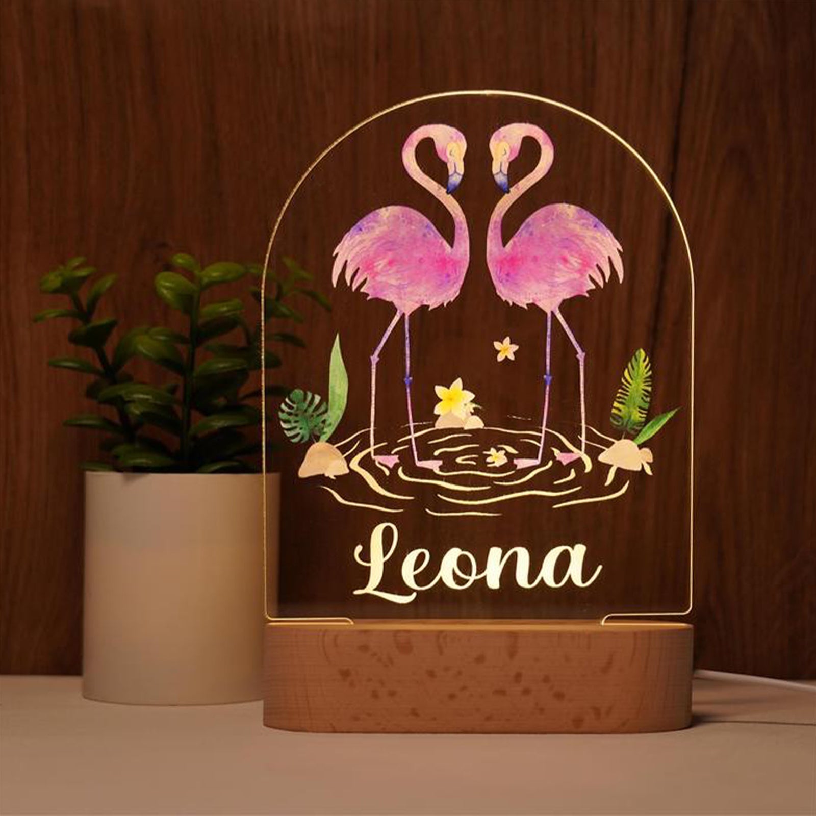 Personalized Baby Name Animal Style Night Light