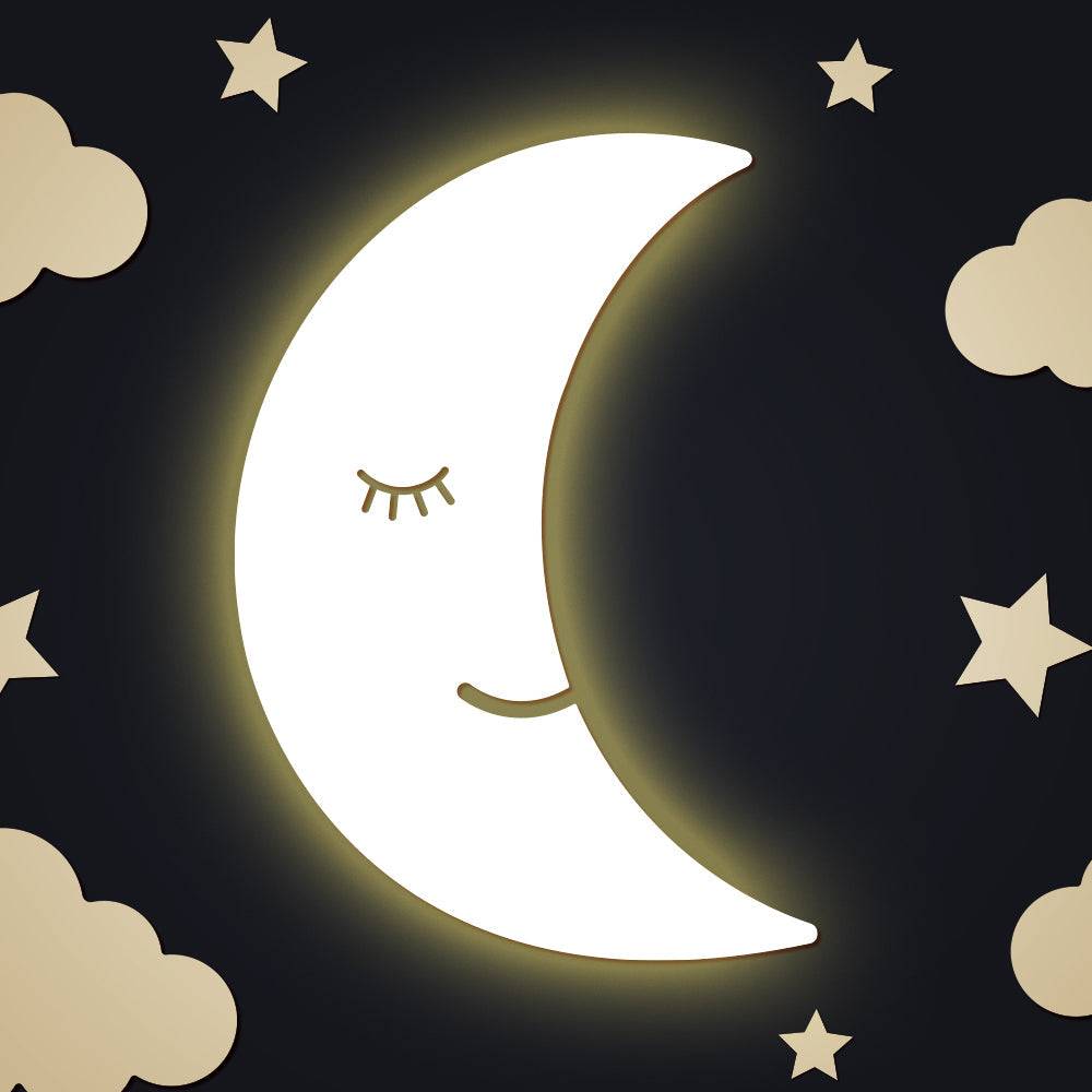 Moon and Cloud Room Wall Light