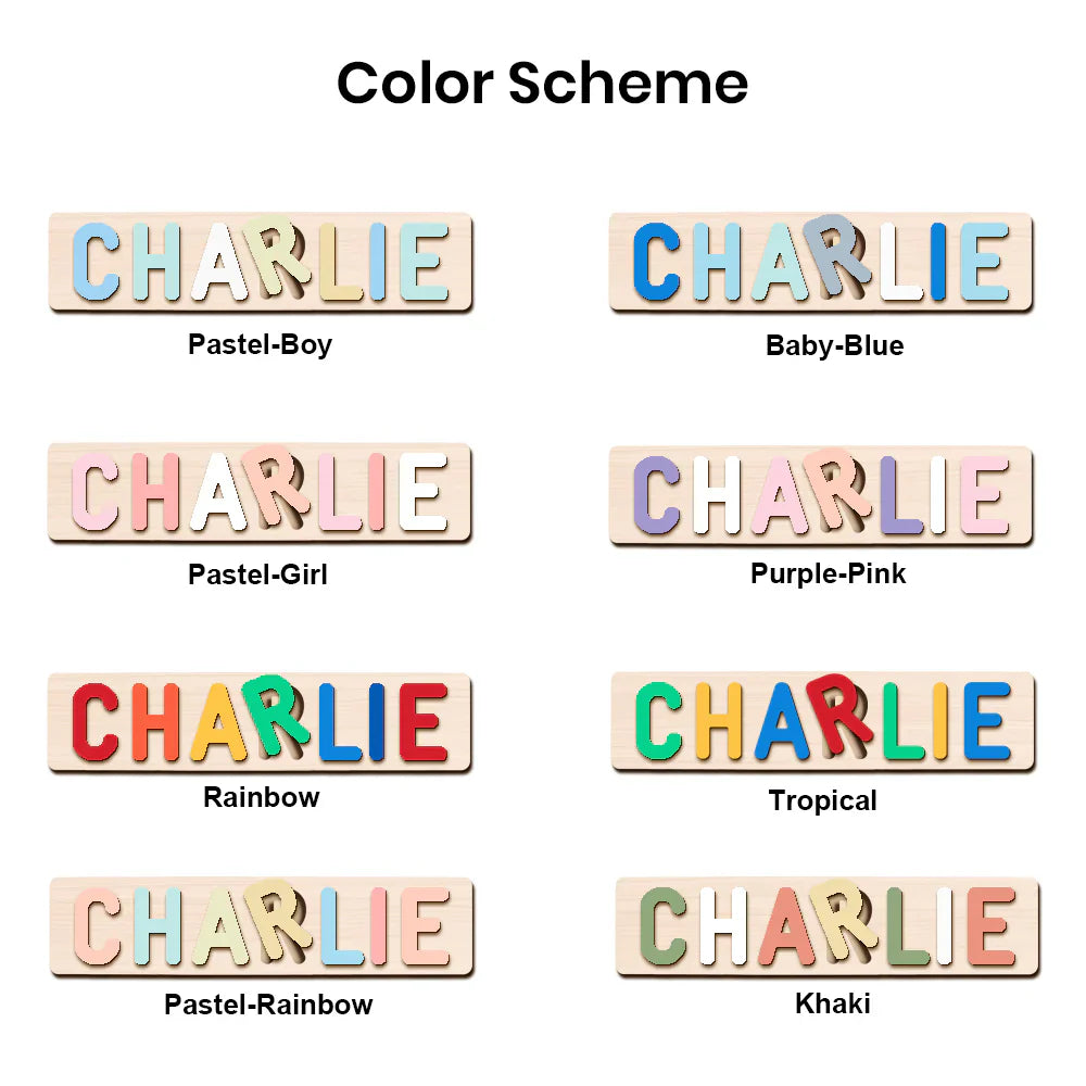Personalized Wooden Baby Name Puzzle Gift