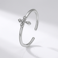 SILVER CROSS GLOW RING